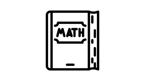 Book math science education line icon animation Stock Footage 326763277