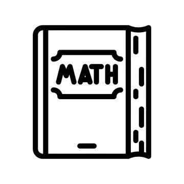 Book math science education line icon vector illustration 스톡 일러스트