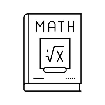 Book math science education line icon vector illustration Stock Illustration