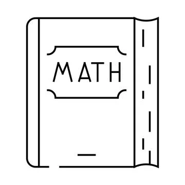 Book math science education line icon vector illustration 스톡 일러스트