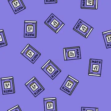 Book math science education vector seamless pattern Stock Illustration