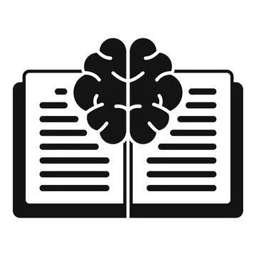 Book mind memory icon simple vector. Creative work Illustrazione stock
