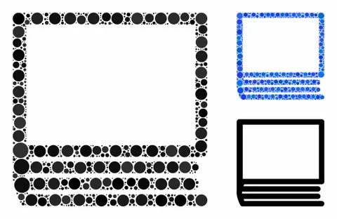 Book Mosaic Icon of Circle Dots Illustrazione stock