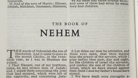 The Book Of Nehemiah Stock Footage 247825722