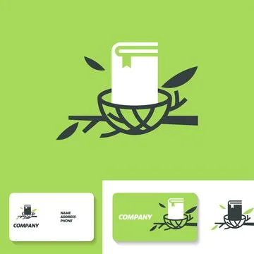 Book Nest Logo Stock Illustration