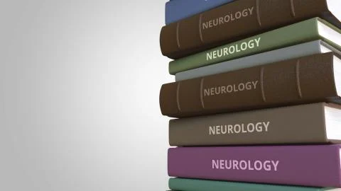 Book with NEUROLOGY title, 3D rendering Stock Illustration
