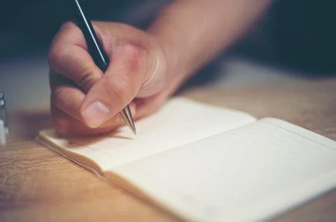 Book of note writing Foto stock