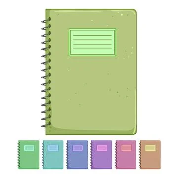 Book notebook cartoon vector graphic sign color イラスト素材