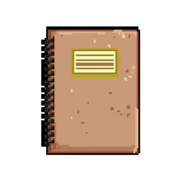 Book notebook pixel art vector illustration sign color Stock Illustration