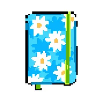 Book notebook pixel art vector illustration Illustrazione stock