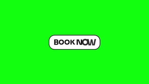 Book now animation on green screen Video stock 335523631