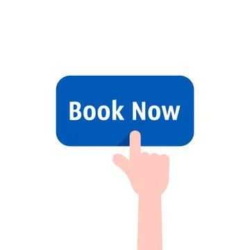 Book now button with hand Stock Illustration