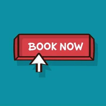 Book now button icon retro style Stock Illustration