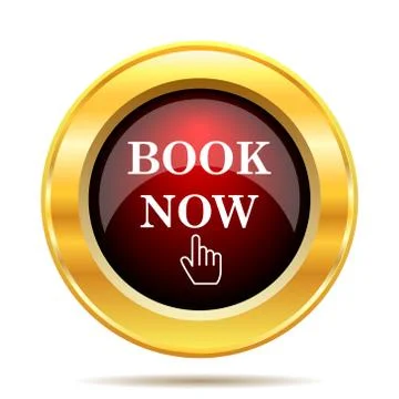 Book now icon. Internet button on white background.. 스톡 일러스트