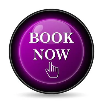 Book now icon. Internet button on white background.. 스톡 일러스트