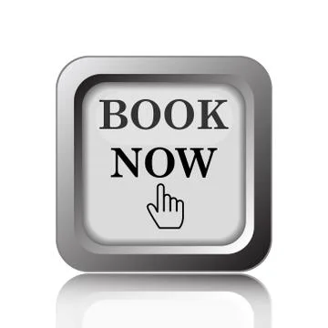 Book now icon. Internet button on white background.. 스톡 일러스트