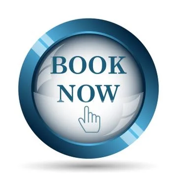 Book now icon. Internet button on white background.. 스톡 일러스트