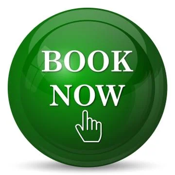 Book now icon. Internet button on white background.. Stock Illustration