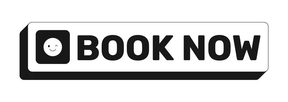 Book now rectangle UI web button 스톡 일러스트
