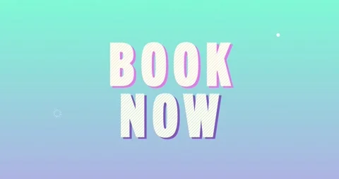 Book now. Retro Text Animation. Vídeo Stock 138206000
