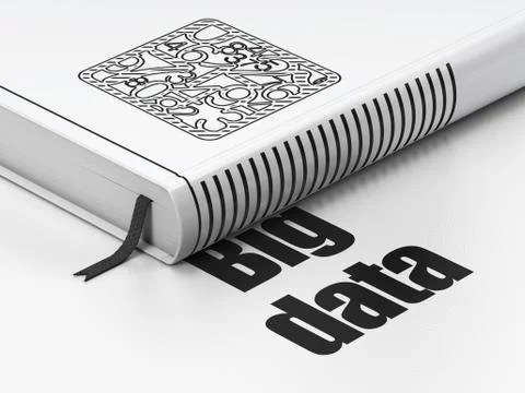Book Numbers, Big Data on white background Stock Illustration