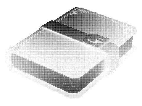 Book object with abstract dot pattern shading and texture. Stock Illustration