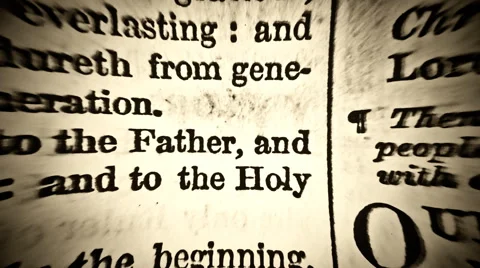 Book old religion dramatic words amen god Stock Footage 45560179