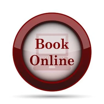 Book online icon. Internet button on white background. . 스톡 일러스트