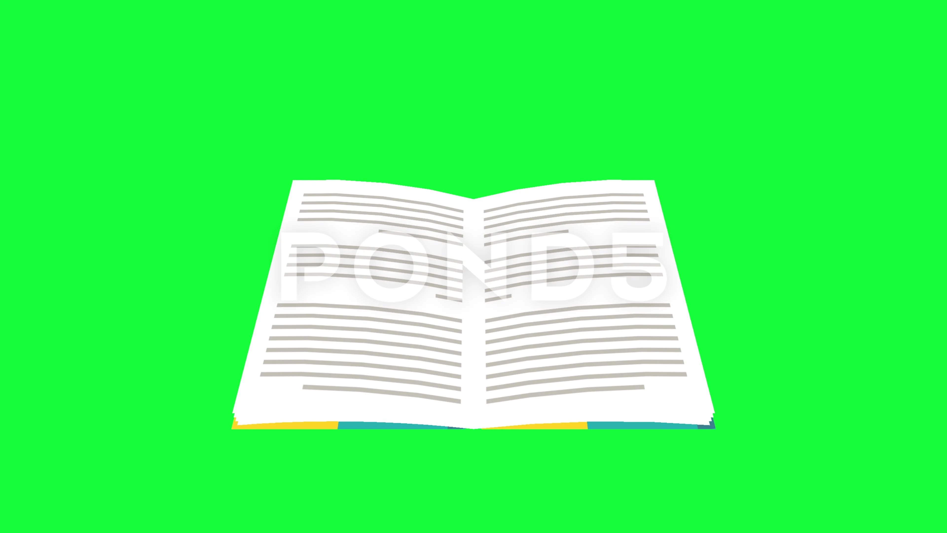 Animated Book Opening Green Screen Video  Book Open and Close Green Screen  & Blue Background 