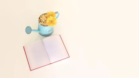 Book open with empty pages on a tablet Stock Photos