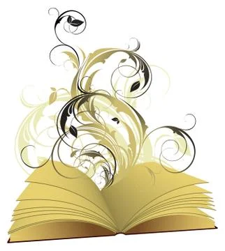 Book open Stock Illustration