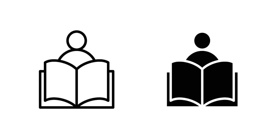 Book open reader icon Illustration set. Vector Eps10 for apps 스톡 일러스트