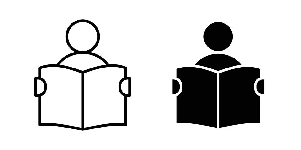 Book open reader icon vector editable eps10 Stock Illustration
