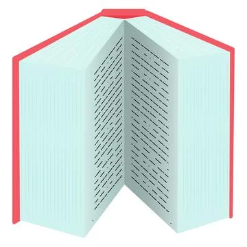Book open text Stock Illustration