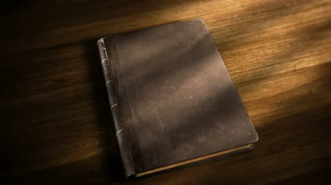 Book Opening to Blank Page Stock Footage 48754554