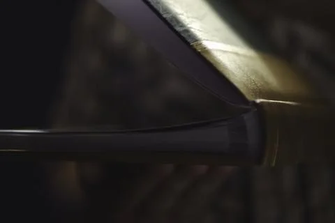 Book that opens. View from the end of the book. Stock Photos