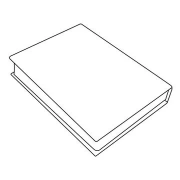 Book outline image. Isolated vector illustration Stock Illustration