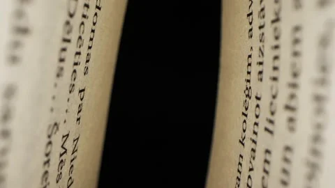 Book page super closeup in motion 스톡 동영상 233033638