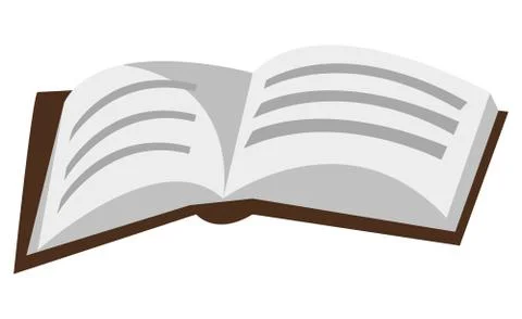 Book with Pages and Information, Data in Manual Illustrazione stock