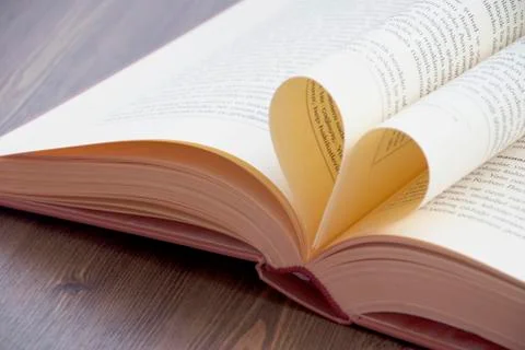 Book pages in the shape of a heart Stock Photos