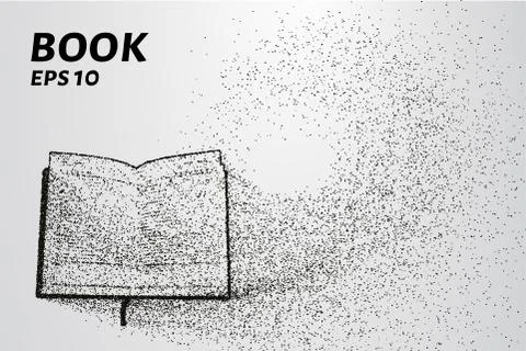 The book of the particles. The book consists of small circles and dots. Vec.. Stock Illustration