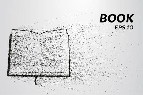 The book of the particles. The book consists of small circles and dots. Vec.. Stock Illustration