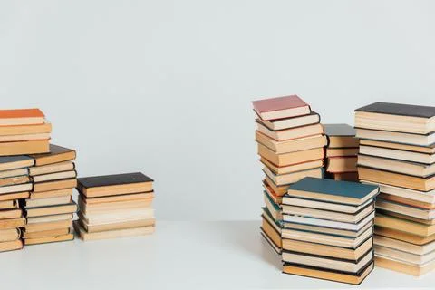 Book pattern background for wisdom, science and education. Reading and writing Stock Photos