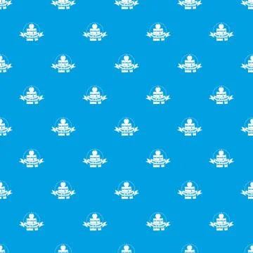 Book pattern vector seamless blue Stock Illustration