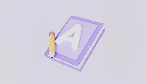 Book with Pen icon, Notebook for study with a pen, Education concept Stock Illustration