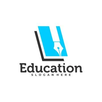 Book Pencil logo vector template, Creative Pencil design concepts illustrat.. Stock Illustration