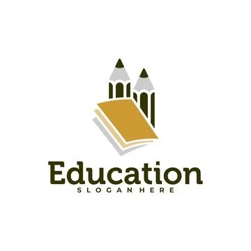 Book Pencil logo vector template, Creative Pencil design concepts illustrat.. Stock Illustration