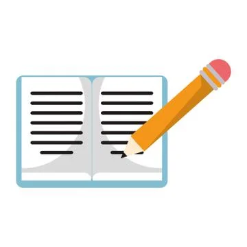 Book pencil study work icon イラスト素材