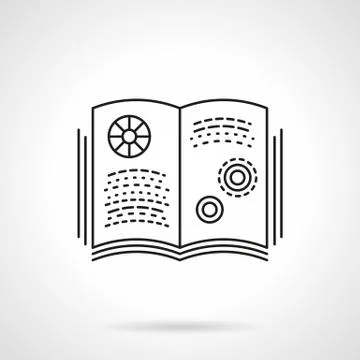 Book on physics flat line vector icon イラスト素材