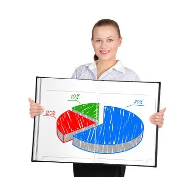 Book with pii graph Foto stock